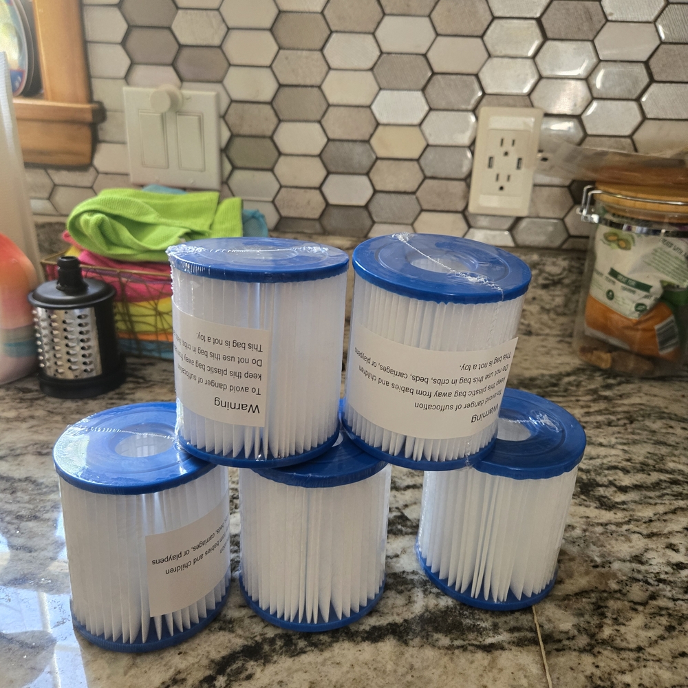 Blue and White Pool Filter Cartridges TYPE H.